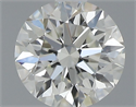 Natural Diamond 0.42 Carats, Round with Excellent Cut, J Color, VVS1 Clarity and Certified by GIA