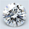 Natural Diamond 2.70 Carats, Round with Excellent Cut, F Color, VVS1 Clarity and Certified by GIA