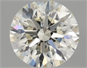 Natural Diamond 0.51 Carats, Round with Excellent Cut, J Color, VS2 Clarity and Certified by IGI