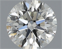 Natural Diamond 0.44 Carats, Round with Excellent Cut, J Color, VVS1 Clarity and Certified by GIA