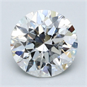 Natural Diamond 1.83 Carats, Round with Excellent Cut, F Color, VVS2 Clarity and Certified by GIA