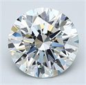 Natural Diamond 3.02 Carats, Round with Excellent Cut, H Color, VVS2 Clarity and Certified by GIA