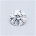 Natural Diamond 0.45 Carats, Round with Very Good Cut, E Color, I1 Clarity and Certified by GIA