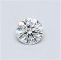 Natural Diamond 0.42 Carats, Round with Excellent Cut, F Color, I1 Clarity and Certified by GIA