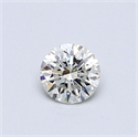 Natural Diamond 0.40 Carats, Round with Excellent Cut, K Color, VVS1 Clarity and Certified by GIA