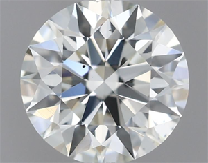 Picture of Natural Diamond 0.54 Carats, Round with Excellent Cut, H Color, VS2 Clarity and Certified by IGI