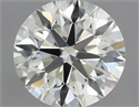 Natural Diamond 0.45 Carats, Round with Excellent Cut, I Color, VVS2 Clarity and Certified by IGI