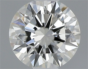 Picture of Natural Diamond 0.40 Carats, Round with Excellent Cut, J Color, IF Clarity and Certified by GIA