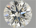 Natural Diamond 0.53 Carats, Round with Excellent Cut, J Color, VS2 Clarity and Certified by IGI