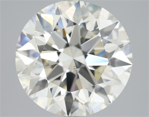 Picture of Natural Diamond 4.01 Carats, Round with Excellent Cut, K Color, SI1 Clarity and Certified by GIA