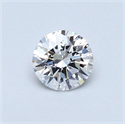 Natural Diamond 0.40 Carats, Round with Very Good Cut, F Color, SI1 Clarity and Certified by GIA