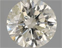 Natural Diamond 0.59 Carats, Round with Excellent Cut, J Color, I1 Clarity and Certified by IGI