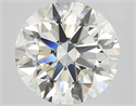 Natural Diamond 4.03 Carats, Round with Excellent Cut, K Color, VVS2 Clarity and Certified by GIA