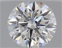 Natural Diamond 0.44 Carats, Round with Excellent Cut, H Color, VS2 Clarity and Certified by GIA