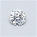 Natural Diamond 0.43 Carats, Round with Good Cut, E Color, SI2 Clarity and Certified by GIA