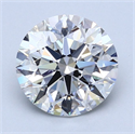 Natural Diamond 2.51 Carats, Round with Excellent Cut, I Color, SI2 Clarity and Certified by GIA