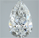 Natural Diamond 4.00 Carats, Pear with  Cut, E Color, SI1 Clarity and Certified by GIA