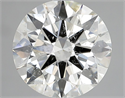 Natural Diamond 3.52 Carats, Round with Excellent Cut, K Color, SI2 Clarity and Certified by GIA