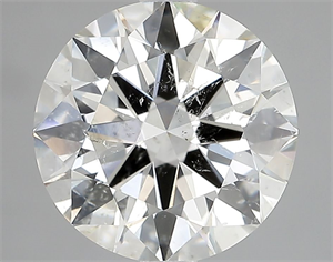 Picture of Natural Diamond 3.52 Carats, Round with Excellent Cut, K Color, SI2 Clarity and Certified by GIA