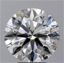 Natural Diamond 4.01 Carats, Round with Excellent Cut, H Color, VS2 Clarity and Certified by GIA