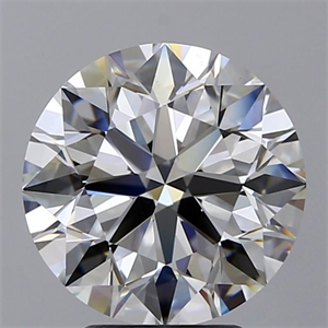 Picture of Natural Diamond 4.01 Carats, Round with Excellent Cut, H Color, VS2 Clarity and Certified by GIA