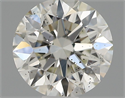 Natural Diamond 0.51 Carats, Round with Excellent Cut, H Color, SI1 Clarity and Certified by IGI