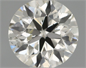 Natural Diamond 0.50 Carats, Round with Excellent Cut, I Color, SI1 Clarity and Certified by IGI