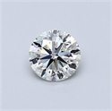 Natural Diamond 0.50 Carats, Round with Good Cut, K Color, VVS2 Clarity and Certified by GIA