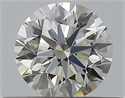 Natural Diamond 0.40 Carats, Round with Excellent Cut, J Color, VS2 Clarity and Certified by GIA