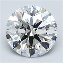 Natural Diamond 2.20 Carats, Round with Excellent Cut, E Color, VVS2 Clarity and Certified by GIA