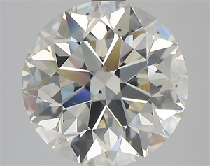 Picture of Natural Diamond 3.00 Carats, Round with Excellent Cut, K Color, SI1 Clarity and Certified by GIA