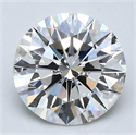 Natural Diamond 2.01 Carats, Round with Excellent Cut, H Color, VS2 Clarity and Certified by GIA