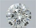 Natural Diamond 2.54 Carats, Round with Excellent Cut, K Color, SI1 Clarity and Certified by GIA