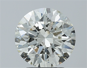 Picture of Natural Diamond 2.54 Carats, Round with Excellent Cut, K Color, SI1 Clarity and Certified by GIA