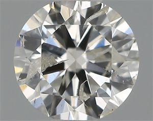 Picture of Natural Diamond 0.40 Carats, Round with Excellent Cut, G Color, I1 Clarity and Certified by IGI