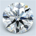 Natural Diamond 2.50 Carats, Round with Excellent Cut, F Color, VVS1 Clarity and Certified by GIA