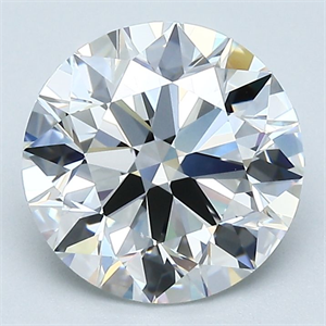 Picture of Natural Diamond 2.50 Carats, Round with Excellent Cut, F Color, VVS1 Clarity and Certified by GIA