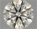 Natural Diamond 0.50 Carats, Round with Excellent Cut, J Color, SI2 Clarity and Certified by IGI