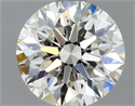 Natural Diamond 0.43 Carats, Round with Excellent Cut, J Color, VVS2 Clarity and Certified by GIA