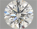 Natural Diamond 0.50 Carats, Round with Excellent Cut, J Color, VS2 Clarity and Certified by GIA