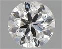 Natural Diamond 0.50 Carats, Round with Very Good Cut, I Color, SI1 Clarity and Certified by GIA