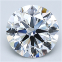 Natural Diamond 3.99 Carats, Round with Excellent Cut, E Color, VS1 Clarity and Certified by GIA