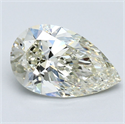 Natural Diamond 2.21 Carats, Pear with  Cut, K Color, VVS2 Clarity and Certified by GIA