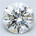 Natural Diamond 5.01 Carats, Round with Excellent Cut, I Color, VS2 Clarity and Certified by GIA