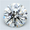 Natural Diamond 4.01 Carats, Round with Excellent Cut, F Color, VVS2 Clarity and Certified by GIA