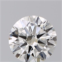 Natural Diamond 0.50 Carats, Round with Excellent Cut, I Color, I1 Clarity and Certified by GIA