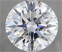 Natural Diamond 2.04 Carats, Round with Excellent Cut, D Color, FL Clarity and Certified by GIA