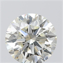 Natural Diamond 0.53 Carats, Round with Excellent Cut, K Color, VVS2 Clarity and Certified by GIA