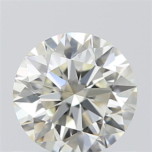 Picture of Natural Diamond 0.53 Carats, Round with Excellent Cut, K Color, VVS2 Clarity and Certified by GIA