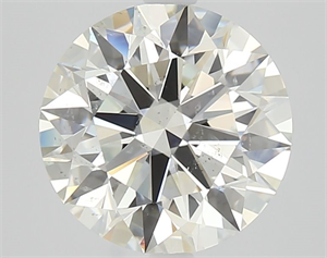 Picture of Natural Diamond 3.06 Carats, Round with Excellent Cut, K Color, SI2 Clarity and Certified by GIA